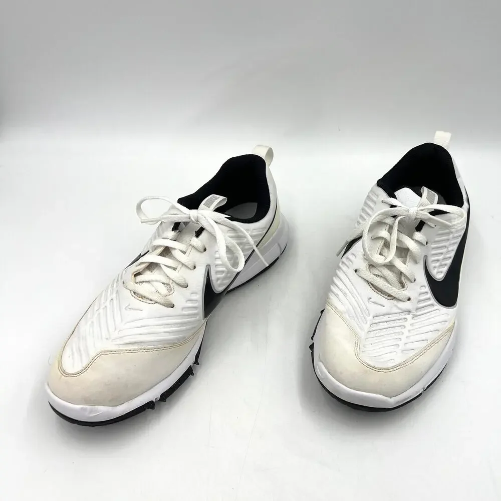 Nike Golf Men's Explorer 2 White Black Size 8.5 Sneakers 849957100 Preowned